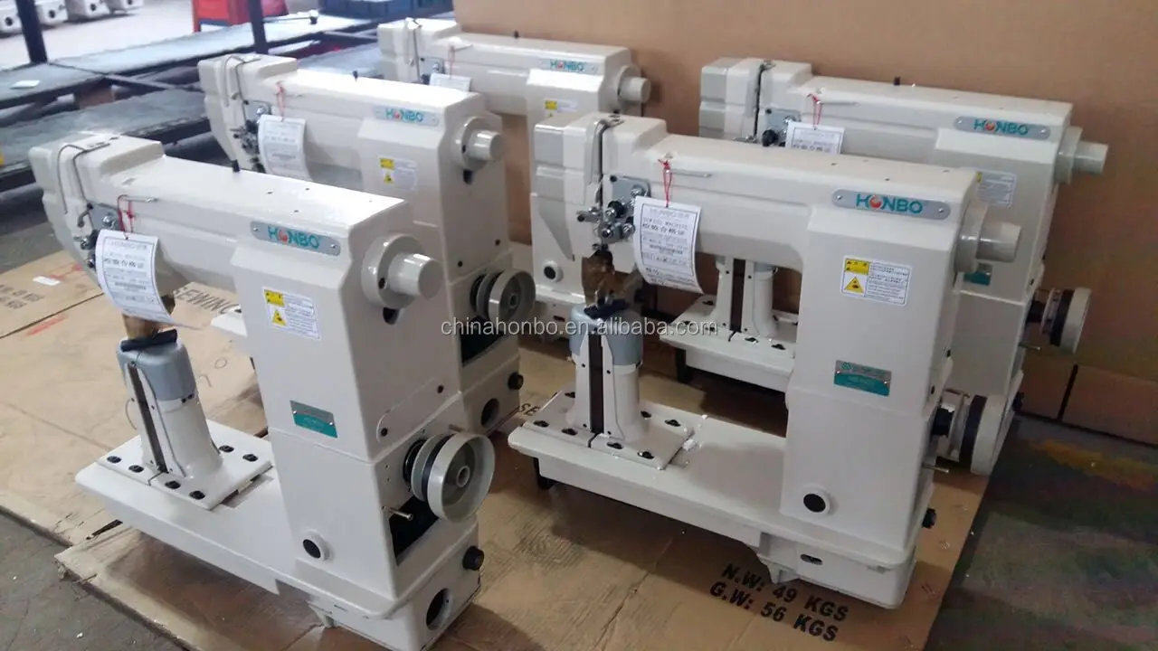 Hb9910/9920 High Post Sewing Machine For Leather And Footwear Double Wheel Gear Buy Post Bed