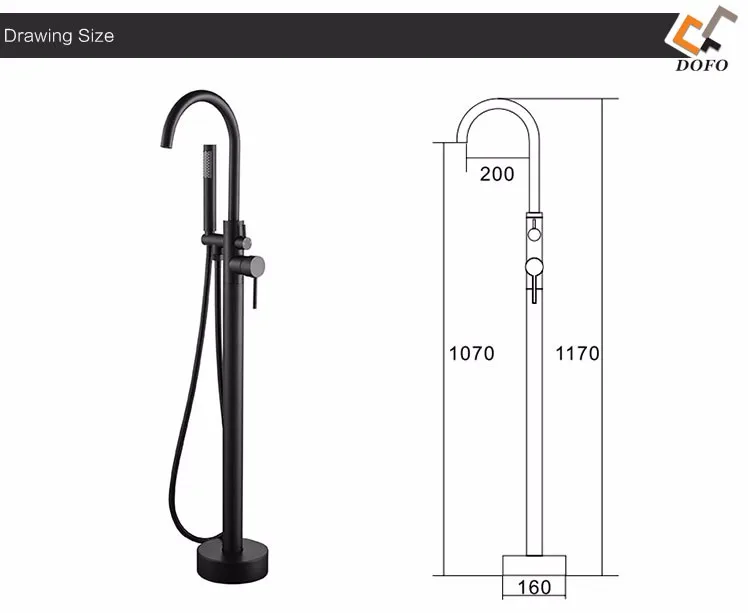 Df-02017-2bk Faucet Installation Freestanding Bathtub ...
