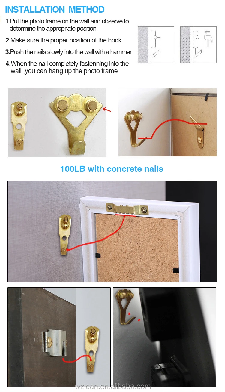 130pcs Sawooth Hangers Photo Frame Picture Hooks Holds 10100 Lbs Photo