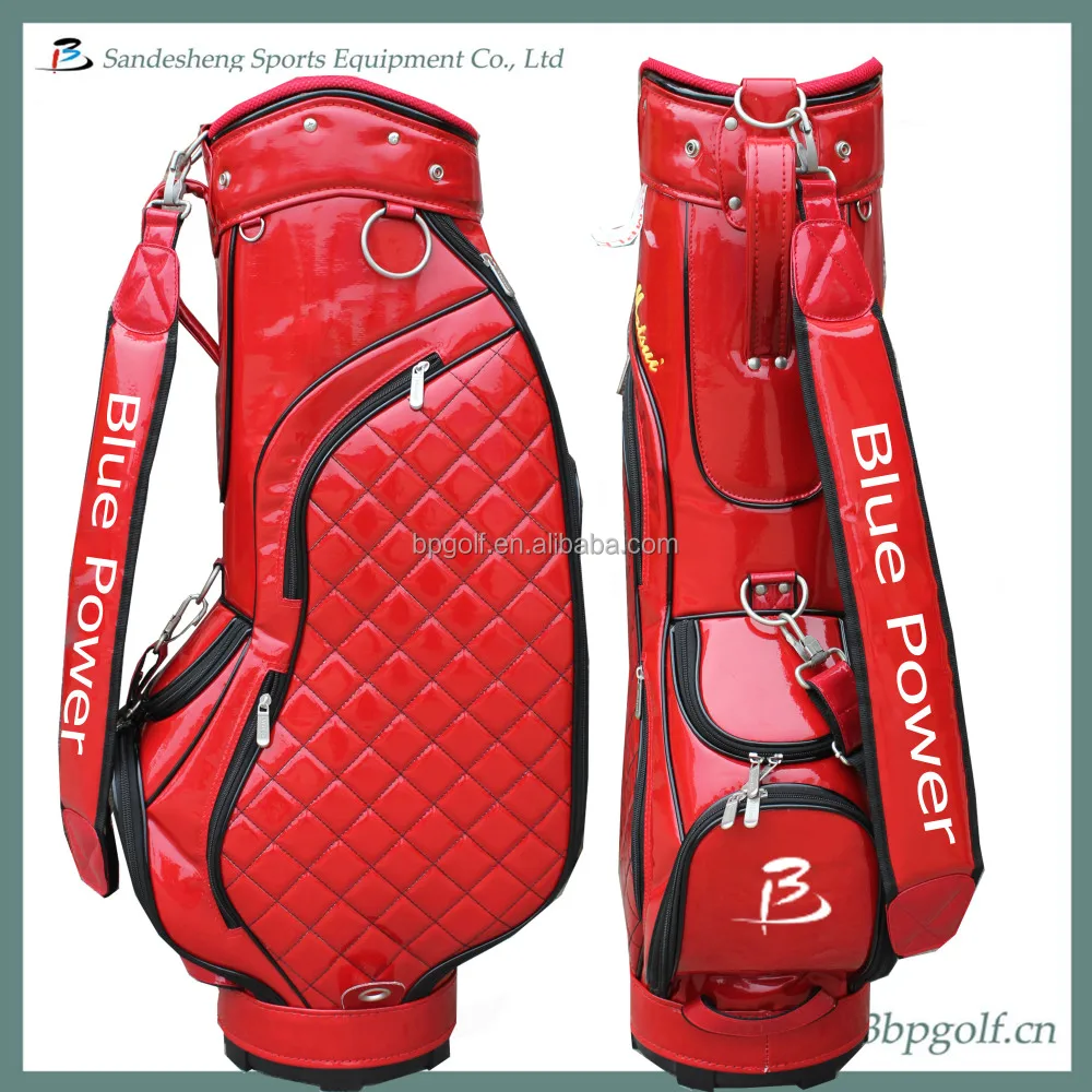 Red Pu Ladies Golf Bag Set Buy New Style Pu Leather Lady Golf Bag