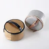 New arrival waterproof PVC circular bucket bag cosmetic case small makeup case