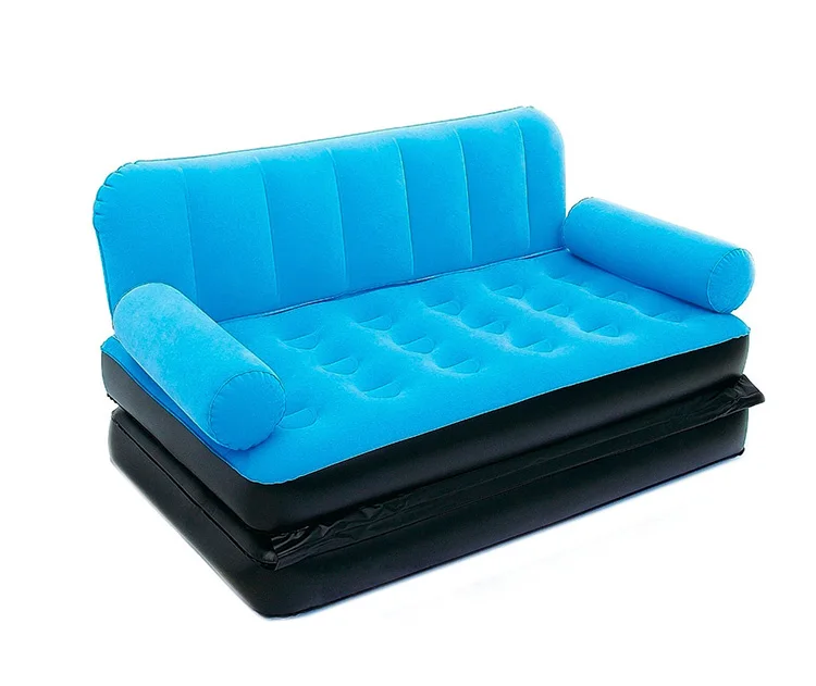 High Quality Inflatable Air Sofa Bed Flocking Blow Up Lounger Bed