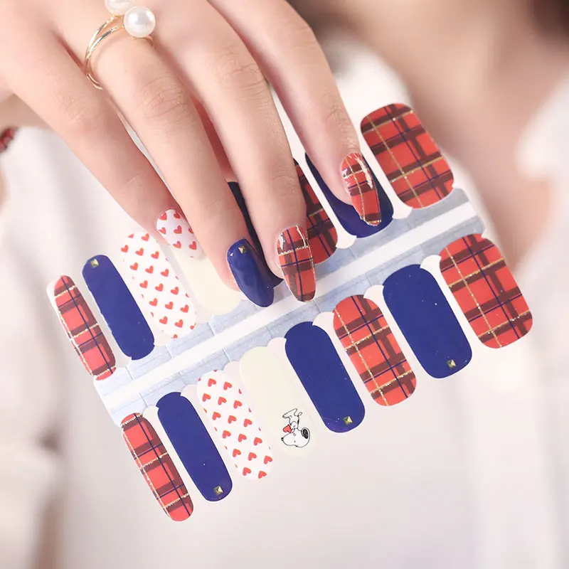 3d Custom Printed Nail Art Stickers Stripe Design Nail Wraps - Buy 3d ...