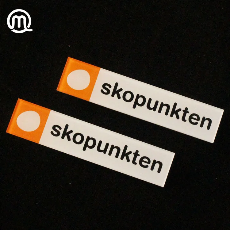 
hard plastic magnetic name badge with logo printed 