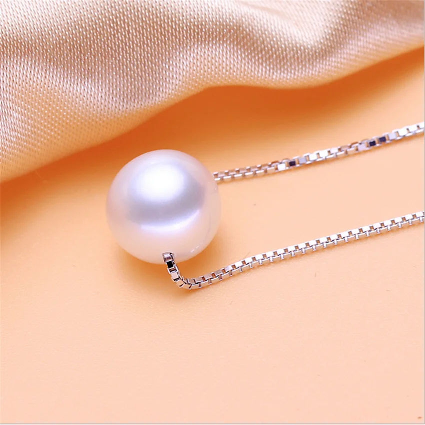 Freshwater Pearl Pendant Natural Pearl Pendant 8mm 3a Lady 925 Sterling ...
