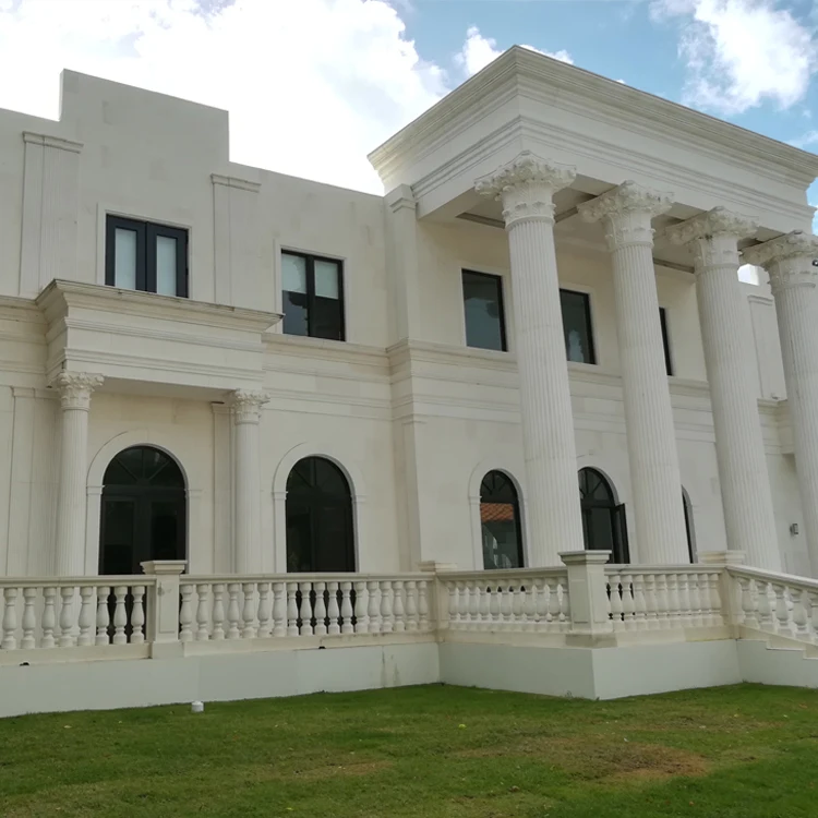 Solid feature and column shape decorative pillars marble roman column