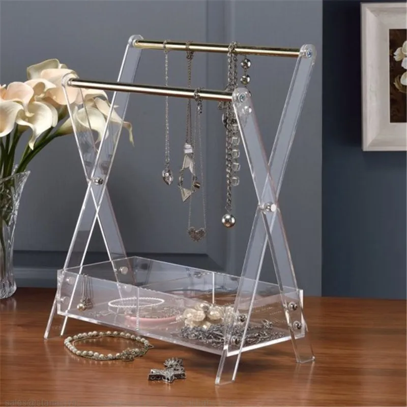 Clear Acrylic Storage Containers Dahlia Acrylic Bar Jewelry Stand With