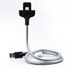Newest Stand Up Cable Charge Micro USB Phone Metal Charger Car Dock Flexible Charging Cable For Android iOS