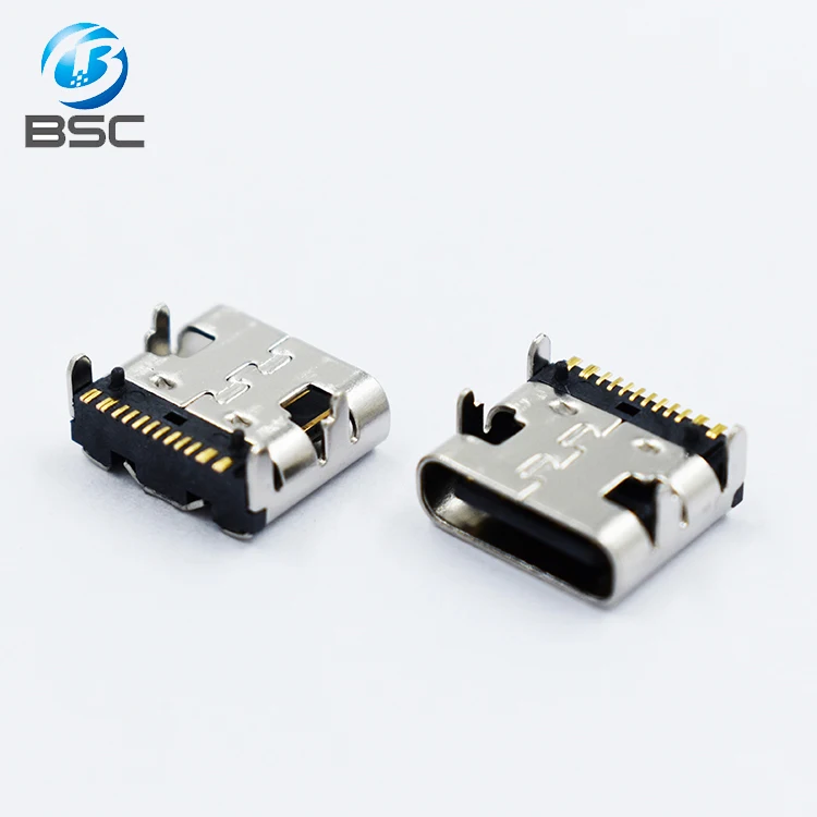 Top Mount 16pin Smt Type C Female Connector Usb Port Socket Connector With Steady Quality Buy 5330