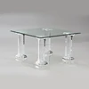 Edges Polied Furniture for Home Office Use Acrylic Coffee Table Italian Lucite & Glass Side Table