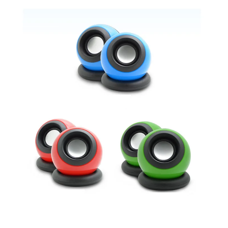 Portable Magic Ball Wired 2-way Small USB Speaker Small Mini Speaker 3.5mm Audio Interface 3W for Music Player - ANKUX.COM