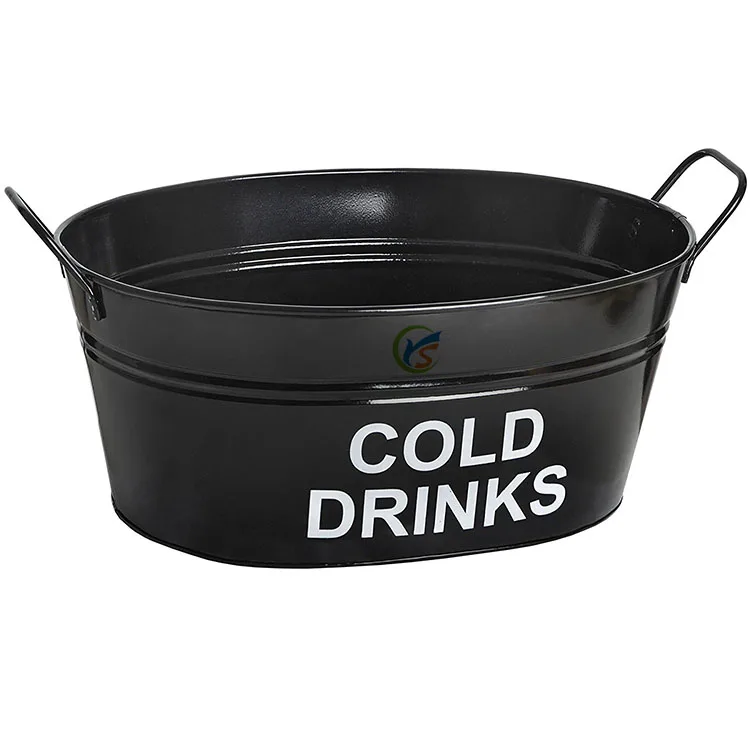 Promotions Black Cold Drink Galvanized Oval Tub Buy Tub,Oval Tub,Simple Galvanized Vintage
