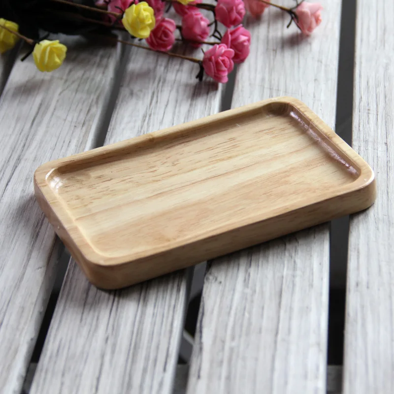 Wholesale Pine Wood Serving Tray Wooden Wine Glass Tray Wooden Food