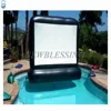 Factory customized inflatable PVC floating rear projection screen for swimming pool