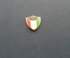 customized logo shield shape kuwait metal pin badge