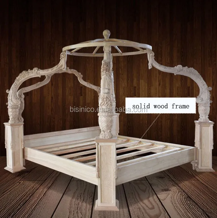 Italian / French Rococo Luxury Bedroom Furniture,Dubai Luxury Bedroom