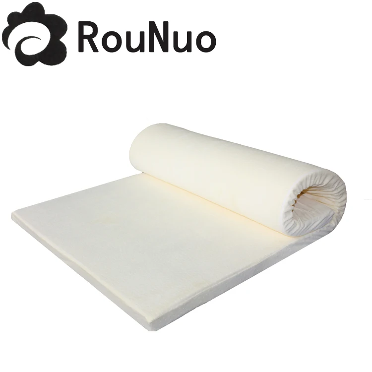 Foldable vacuum packed memory foam mattress topper