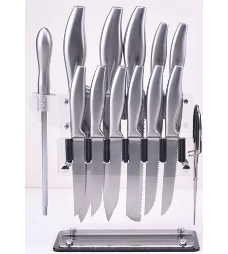 Excellent 14 Piece Stainless Steel Strong Rust Proof Durable Sharp Kitchen Knife Set