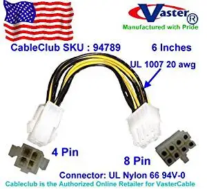 uxcell CPU Power Extension Cable 4-Pin to 8-Pin ATX Motherboard
