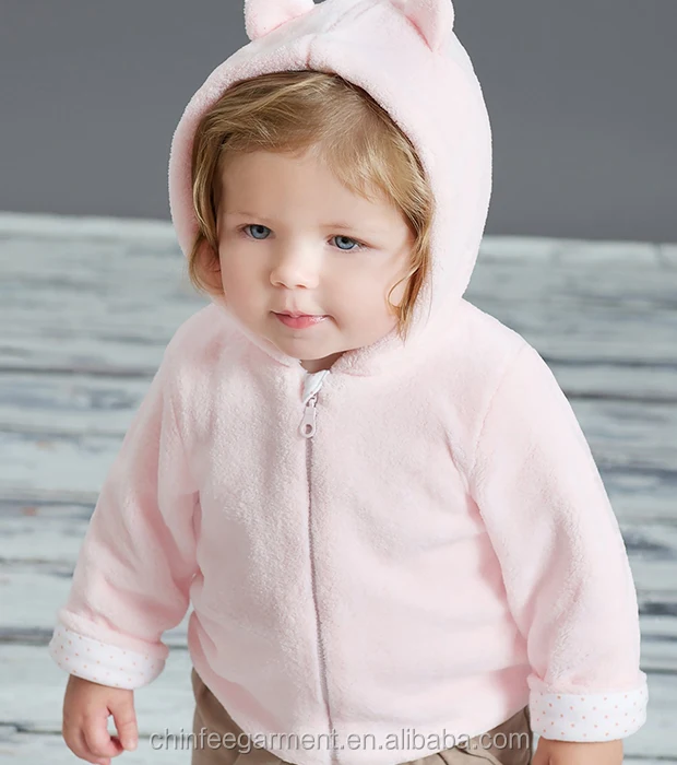 ch004 hood with ears 3 years age baby zipper up hoody children