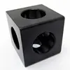 Black CNC Milling Parts three way square Cube Corner Connector for 3D Printer and V-slots Stand Holder Parts