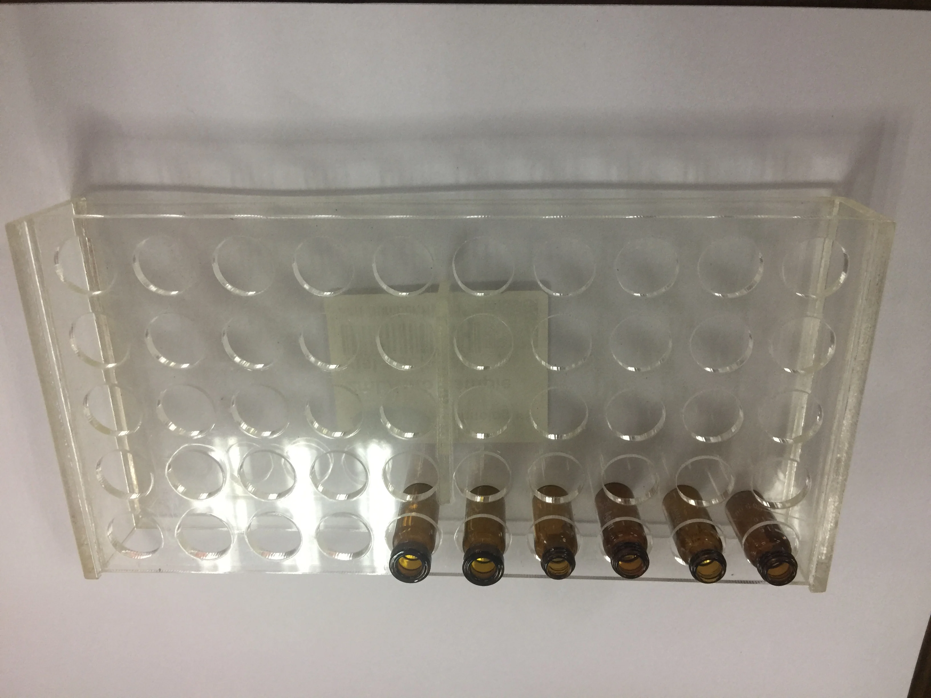 High Quality Manufacturing 4ml Sample Vial Holder Organic Glass 60