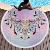 Baby Bath Wholesale Turkish Deer Custom Printed Microfiber Round Tea Yoga Travel Hand Beach Towel