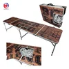 custom foldable beer pong table with ice basket 8 feet portable folding table with ice bag