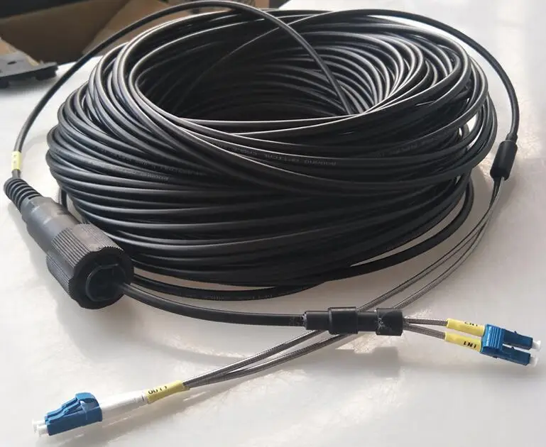 odva lc 双工 ip67 户外防水光纤跳线