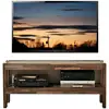 Rustic Wood Style TV Stand 2-tier Electrical appliances storage rack