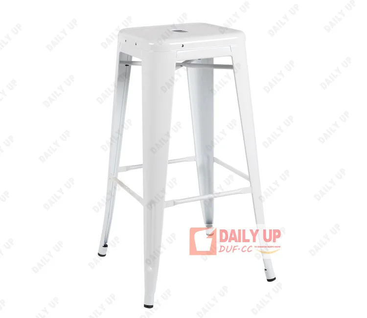 Kitchen Counter Industrial Retro Metal Chair Cafeteria Toli Bar Chair French Bistro Metal Vintage Industrial Metal Dining Chair