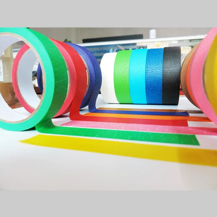 Acrylic Adhesive And Single Sided Car Painting Colored Blue Masking