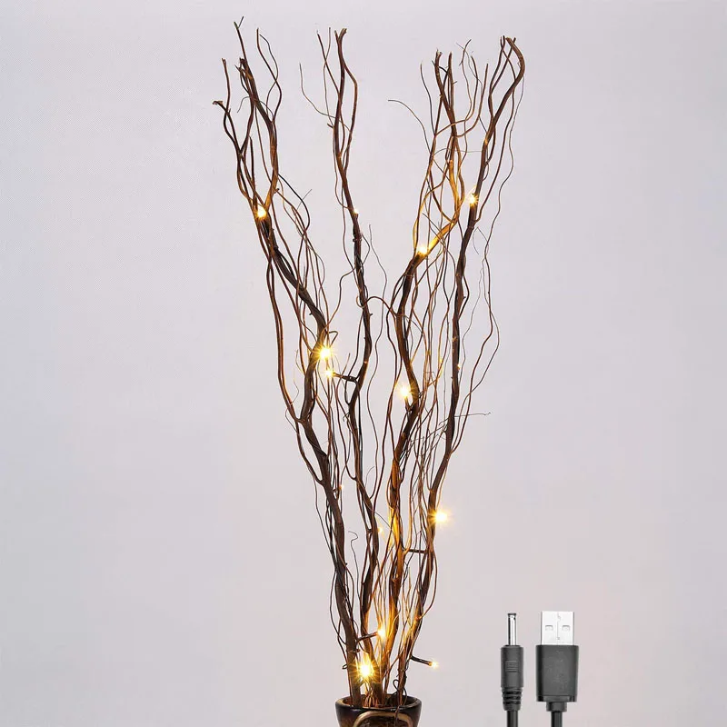 36inch 16led Natural Willow Twig Lighted Branch For Home Decoration,Usb