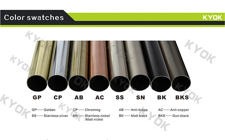 Wholesale High Quality Glass Curtain Rod Finials Chroming 1 Inch