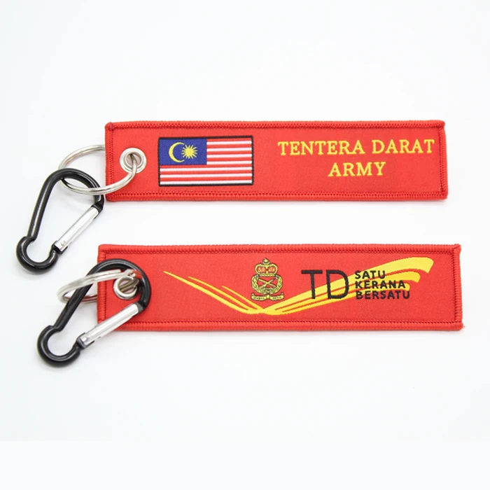 Custom Flag Logo Fabric Flight Tag Woven Key Chain Made In China Buy Woven Key Chain Custom Fabric Keychains Flight Tag Keychain Custom Product On Alibaba Com