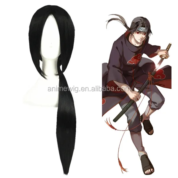 High Quality 75cm Long Straight Black Wigs Anime Naruto Uchiha Itachi