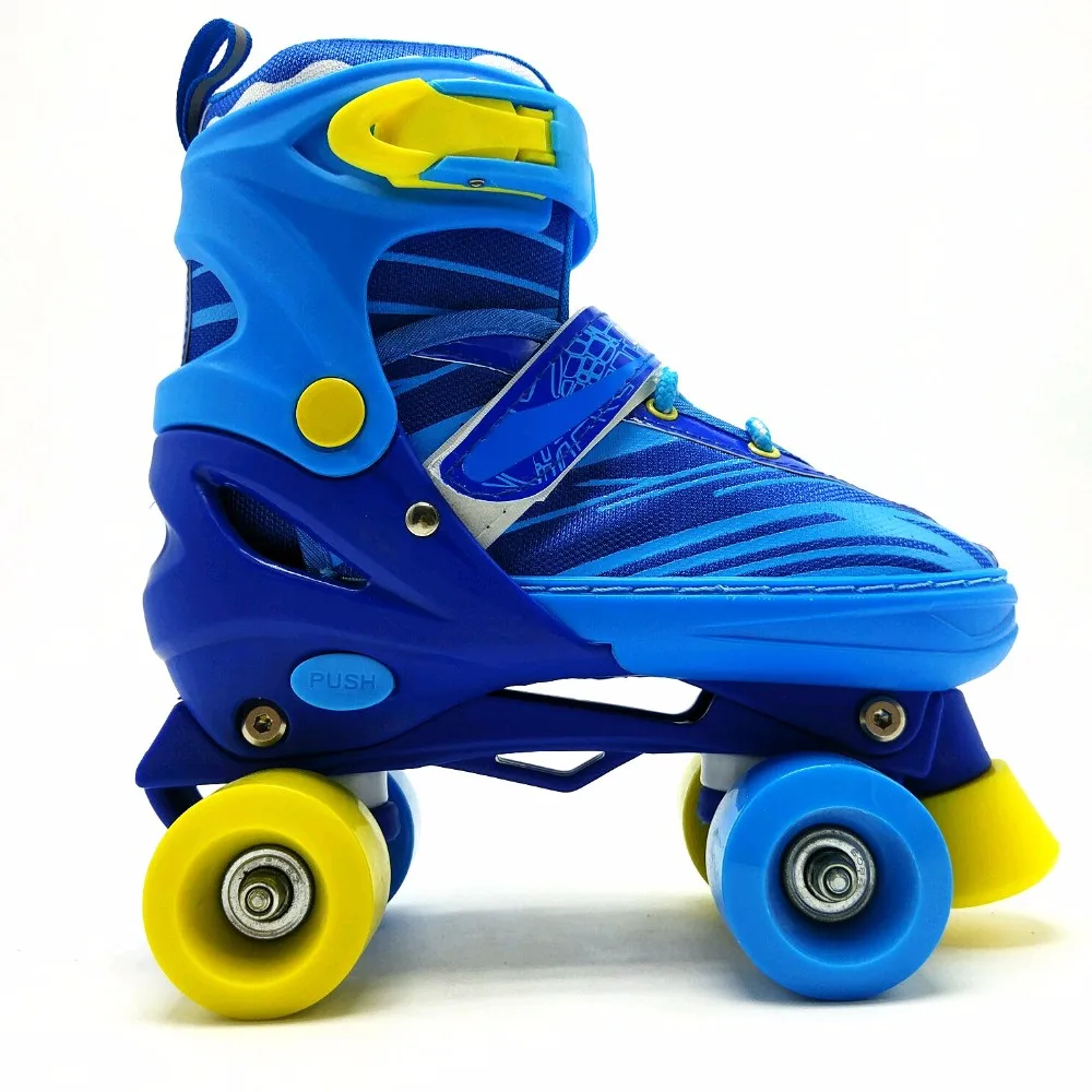 2017 New Style Rubber Inline Skates Wholesale 4 Wheels Double Flash