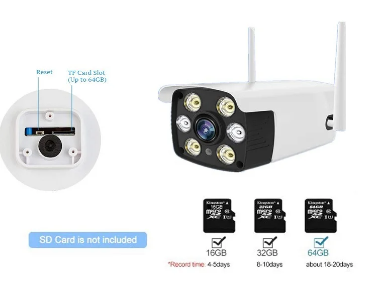 Wireless Wired Cctv Wifi Security Yousee 2cu Outdoor 1080p Bullet With