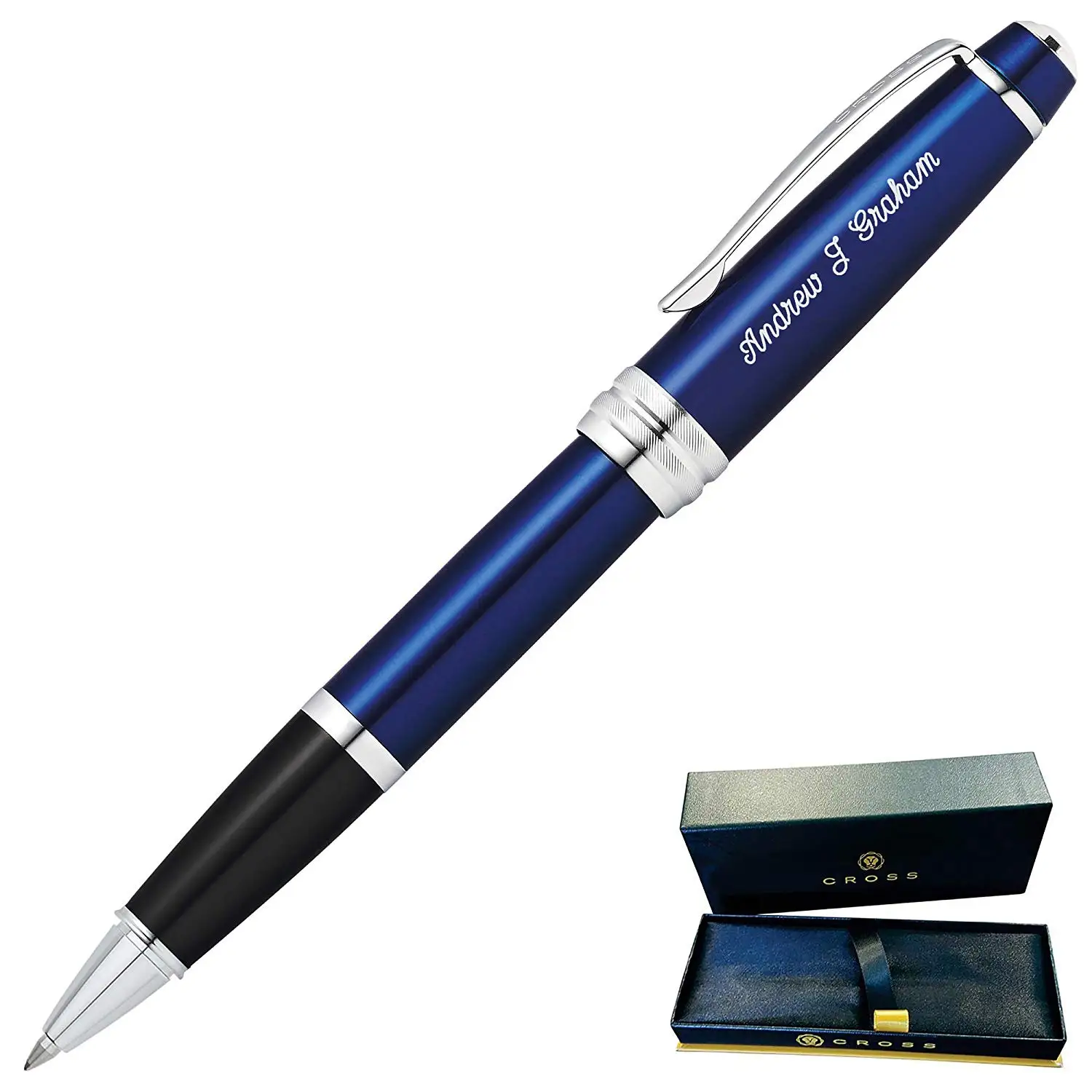 Buy Dayspring Pens Engraved/Personalized Cross Bailey Blue Lacquer