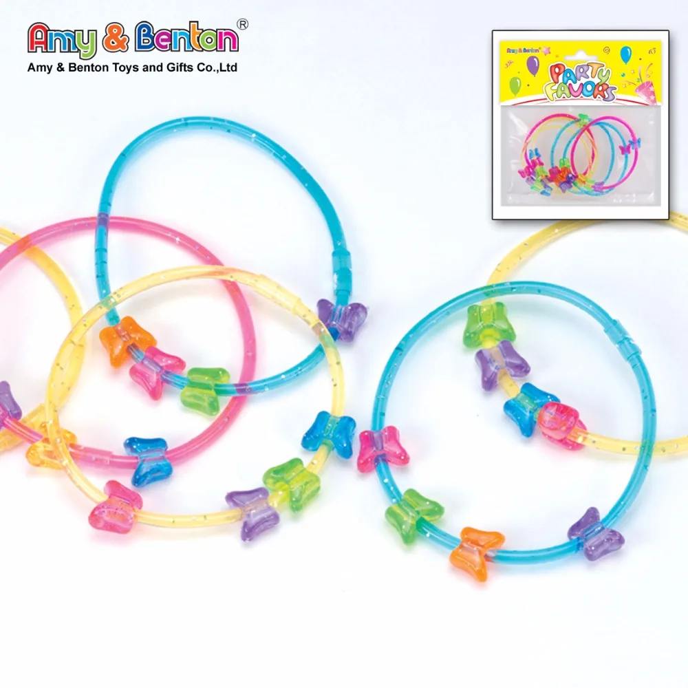 Kids Plastic Butterfly Bracelets Charms With Sparkly Decoration Buy Kids Bracelet,Kids Plastic