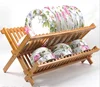 2017 the best selling solid bamboo dish drying rack made of natural bamboo