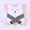 INS Children's sofa Knitted cushion for leaning on white bear knitting wool pillow