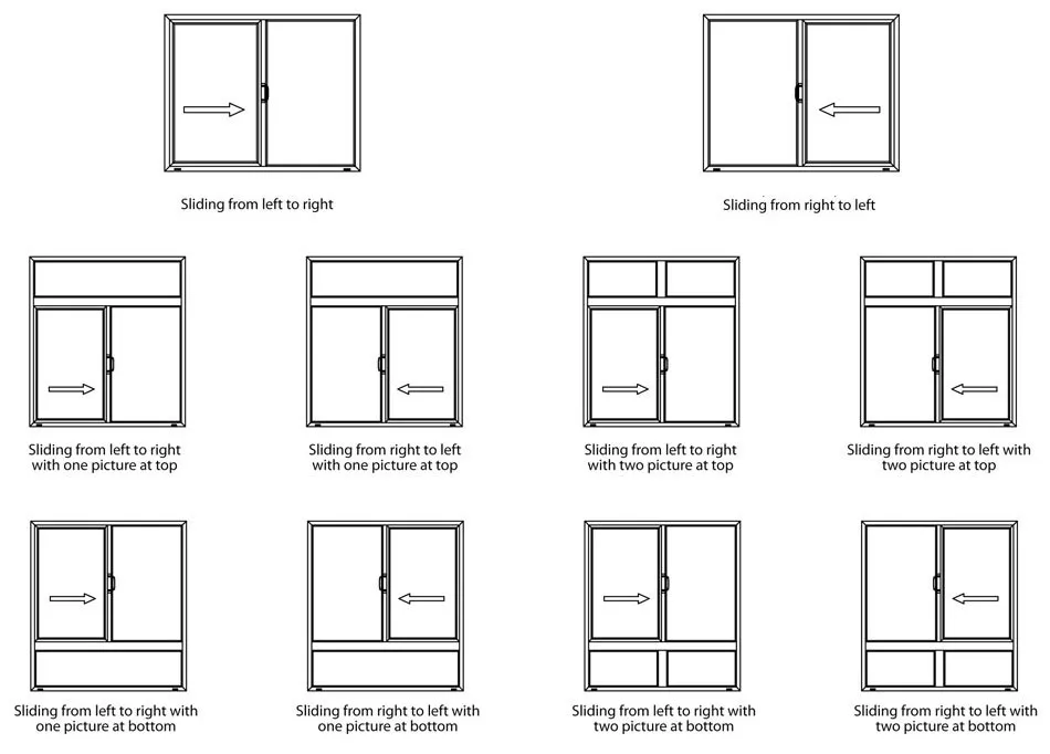 Cheap Price Single/double Glass Wood Grain Aluminium Sliding Window