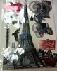 Excellent Quality eiffel tower wall sticker 3d art pvc home decor wall
