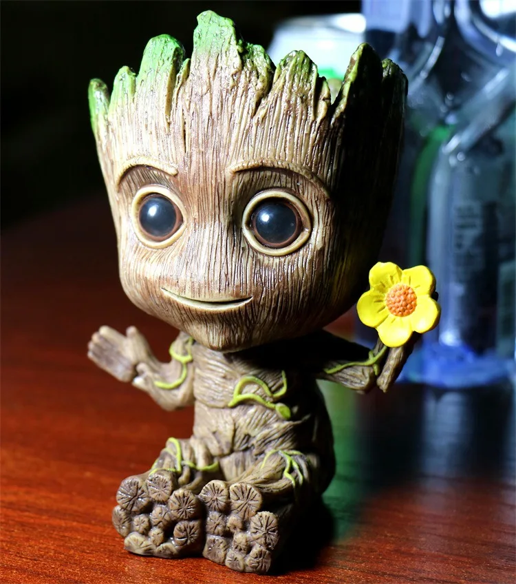 Flower Pot Baby Groot Flowerpot Planter Action Figures Tree Man Model Toy Nuture 