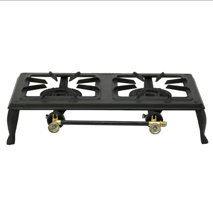 Cast Iron Double Burner High Output Portable Stove For Outdoor Camp