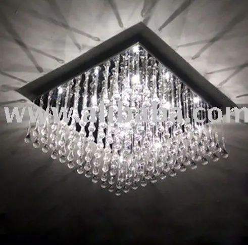 Modern Design Square Crystal Pendant Light Ceiling Lighting Fixture Modern Design Square Crystal Pendant Light Ceiling Lighting Fixture Contemporary Lamp Whole Product On