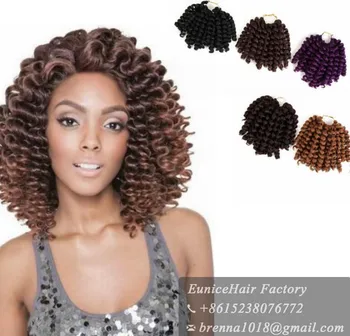 2x Jumpy Wand Curl Crochet Twist Braids Bounce Pretwisted Hair