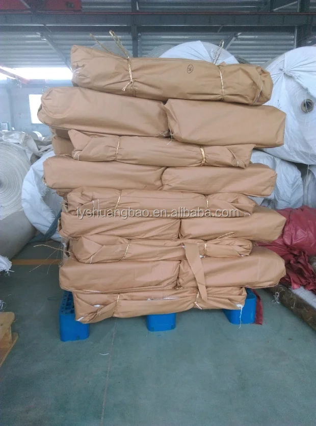 Kraft Paper Sack With Pp Woven Film For Plastic Raw Material Plastic