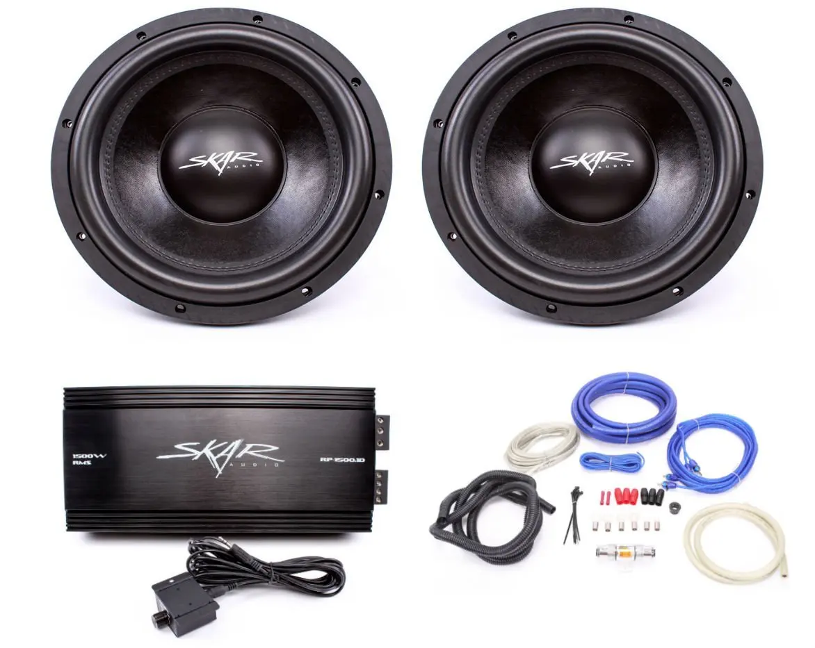 Buy Skar Audio 2x VVX-12v3 D2 1200 Watt Subwoofers with RP-1500.1D